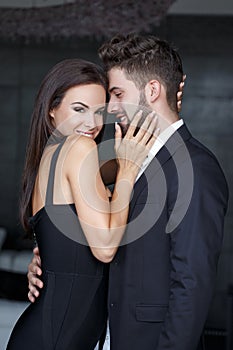 Stylish young couple indoor