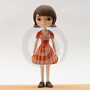 Stylistic Manga Action Figure: Girl In Orange Dress