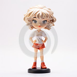 Stylistic Manga Doll Figurine With Retro Charm And Volumetric Lighting