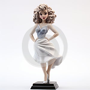 Stylistic Manga Marilyn Monroe Figurine With Pin-up Curls