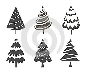 Stylize Christmas Tree Vector Collection
