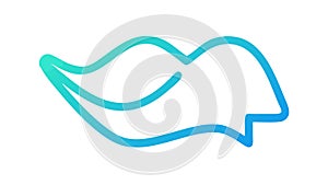 Stylized Abstract Speech Bubble Icon, Unique Communication, vector design Generative AI