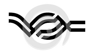 Stylized Abstract Wave Pattern for Modern and Dynamic Art, vector design Generative AI