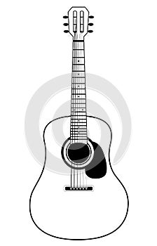 Stylized acoustic guitar