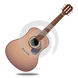 Stylized acoustic guitar