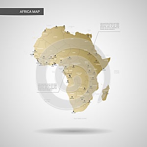 Stylized Africa map vector illustration.