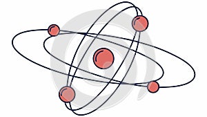 Stylized atomic structure, science and discovery. vector design Generative AI