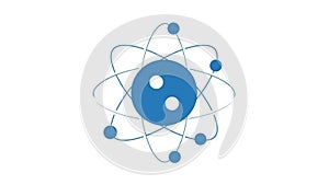 Stylized Atomic Structure Symbolizing Science and Technology