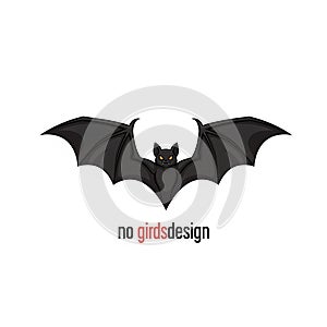 Below the bat the text no girds design is displayed with girds