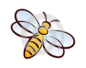 Stylized bee symbol.