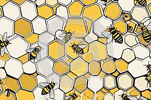 Stylized beehive background