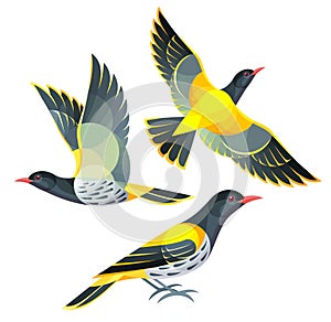 Stylized Birds - Orioles