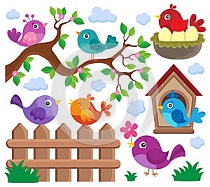 Stylized birds theme set 2