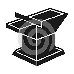Blacksmith s anvil icon with a modern geometric design