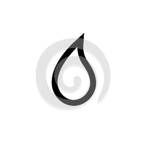 Stylized black water drop