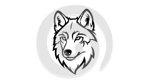 Stylized black and white illustration of