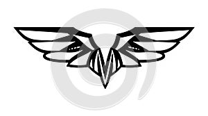 Stylized Black Wings Emblem