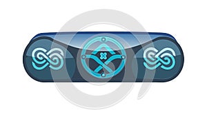 Blue Infinity Loop Symbol Vector Graphic, vector design Generative AI