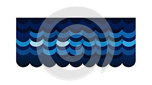 Stylized Blue Ocean Waves Pattern, dynamic water texture Generative AI