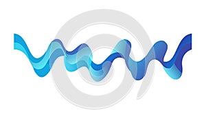 Stylized Blue Water Wave Pattern, vector design Generative AI