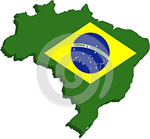 Stylized brasil flag