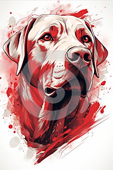 Stylized Canine Charm: A Labrador Retriever\'s Portrait photo