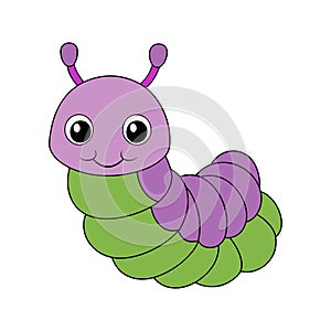 Stylized Caterpillar for Creative Coloring