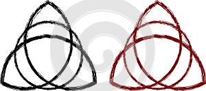 Stylized celtic triquetra