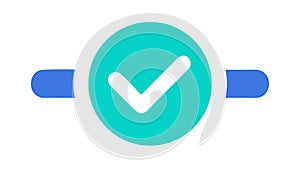 Stylized Checkmark Icon for Success & Completion, vector design Generative AI