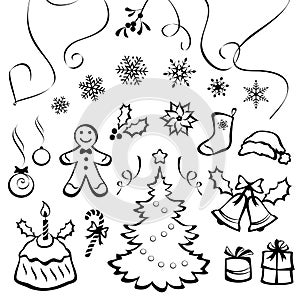 Stylized Christmas elements