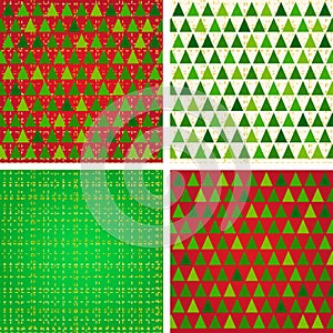 Stylized Christmas patterns set