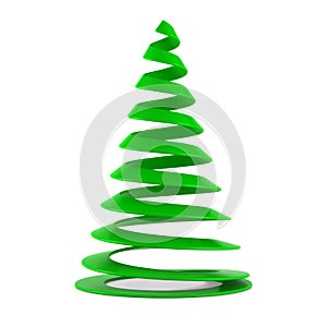 Stylized Christmas tree in green plastic