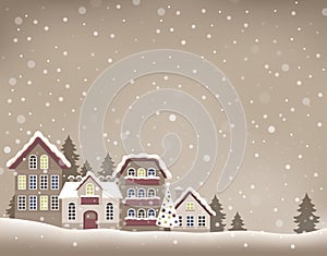 Stylized Christmas village theme image 1