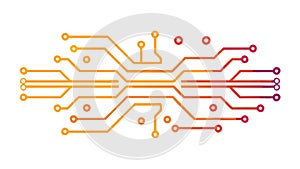 Stylized Circuit Board Lines Digital Pattern, vector design Generative AI