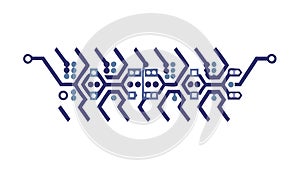 Stylized Circuit Board Pattern, Modern Tech Design, Connectivity, vector design Generative AI