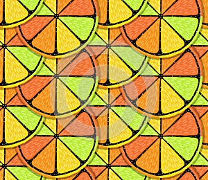 Stylized Citrus Pattern