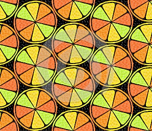 Stylized Citrus Seamless Pattern