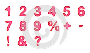 Stylized clay numbers set