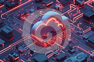 Stylized Cloud Above Main Chip