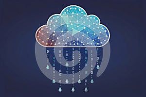 Cloud Computing and Data Transfer Illustration