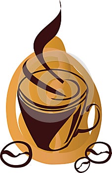 Stylized coffe cup