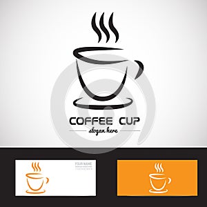 Stylized coffe cup logo