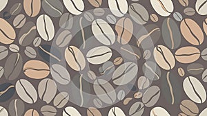 Stylized Coffee Beans Seamless Pattern