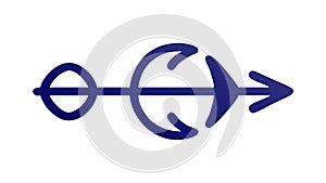 Stylized Compass Icon, Direction and Navigation Guidance Vector, vector design Generative AI