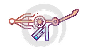 Stylized Compass Mechanical Navigation, vector design Generative AI