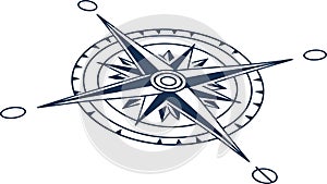 Stylized Compass Rose, Modern Navigation Guide, vector design Generative AI