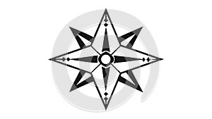 Stylized compass rose vector, elegant navigation and direction icon. vector design Generative AI