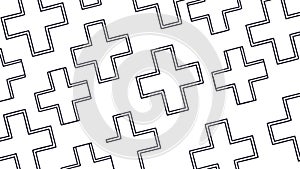 Stylized Cross Shape Seamless Pattern Vector, vector design Generative AI