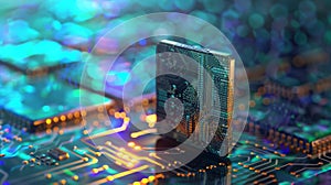 A stylized crypto wallet standing against a backdrop of complex security layers representing its imtrable security photo