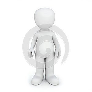 A stylized 3D icon of a generic man